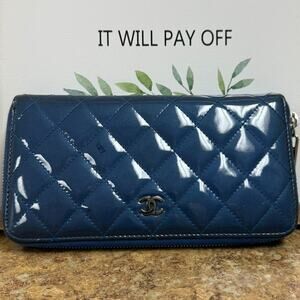 💎✨BEAUTIFUL✨💎 Authentic CHANEL Wallet Timeless Zip